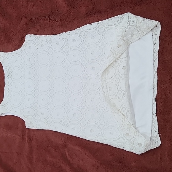 Ronni Nicole White Sheath Dress Sleeveless Scoop Neck - Picture 4 of 7